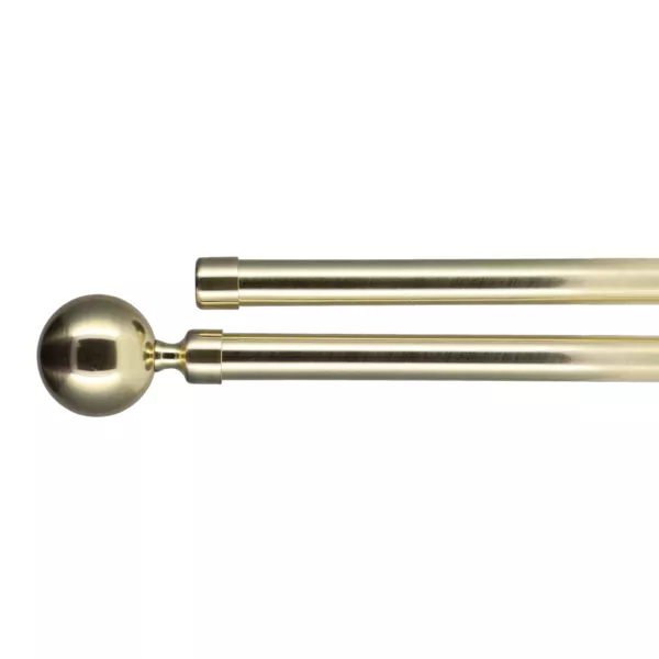 Set bastone tenda allungabile doppia barra (L210 - L380 cm / D19 mm) Paloma Oro