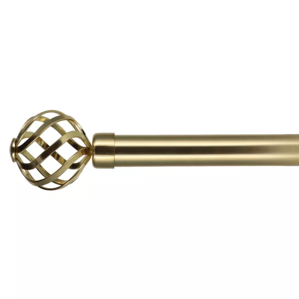 Kit de barra extensible para cortina  (L210 - L380 cm / D28 mm) Florence Oro