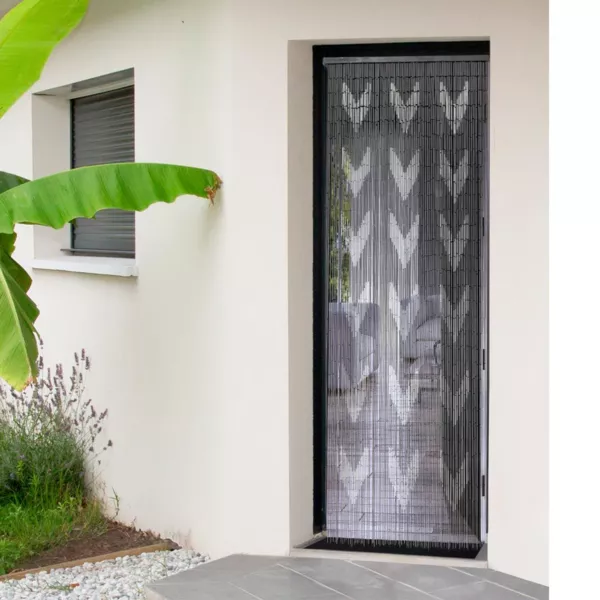 Tenda per porta bamb� (90 x 200 cm) Chevron Grigio