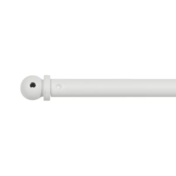 Udtr�kkelig rund gardinstang (L40 - 60 cm /D7 mm) Pietro Mat Hvid