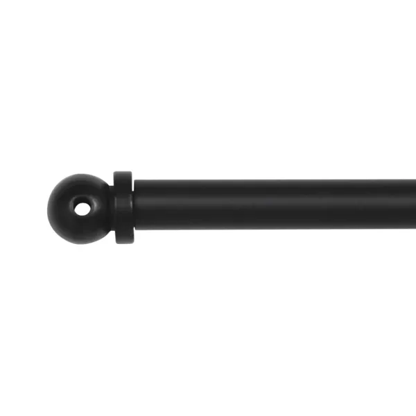 Bastone per tende leggere estensibile rotondo (L60 - 80 cm /D7 mm) Pietro Nero opaco
