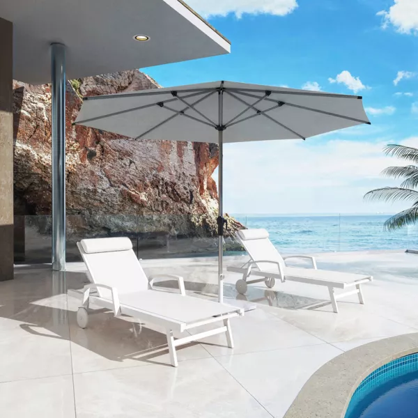 Ligbed textileen Pirae - Wit