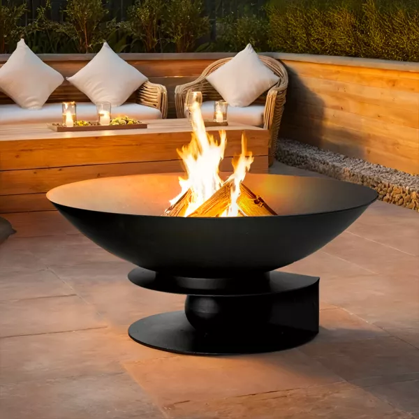 Outdoor-Feuerschale (D60 x H50 cm) Flambo - Schwarz