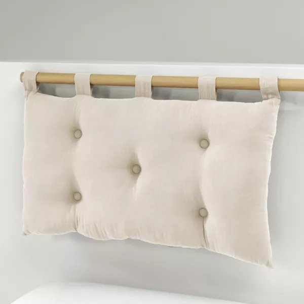 Tête de lit coussin gaze de coton (80 x 50 cm) Gaïa Beige pampa