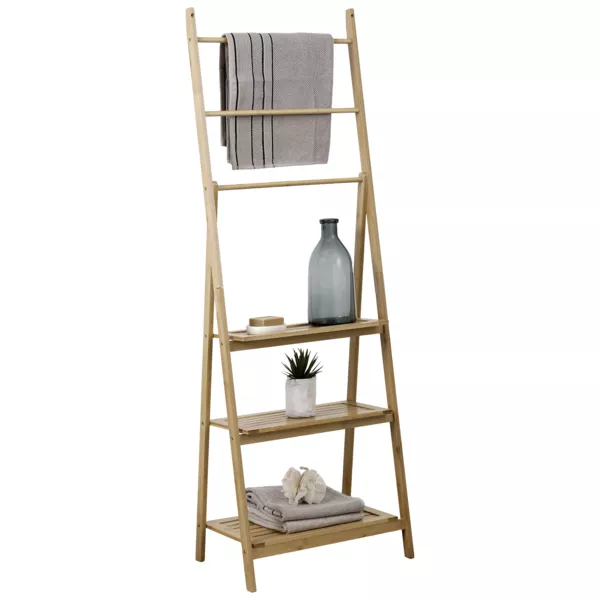 Portasciugamano con ripiano portaoggetti bamb� (H152 cm) Bali