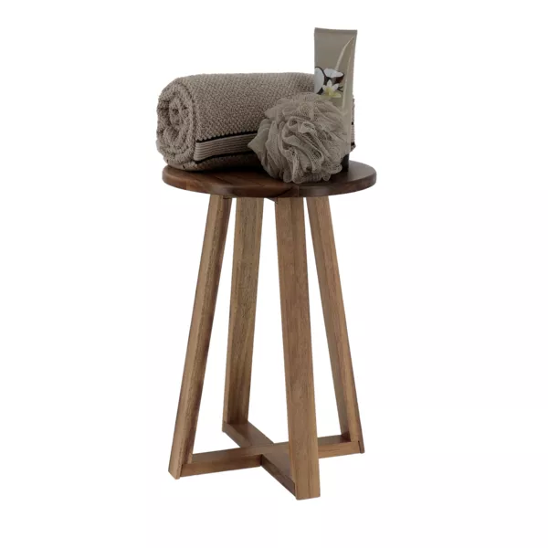 Hocker Akazienholz (H43 cm) Lina Braun
