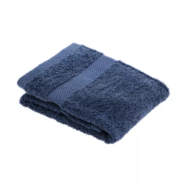 Serviette de bain coton (30 x 50 cm) Timeless Bleu marine