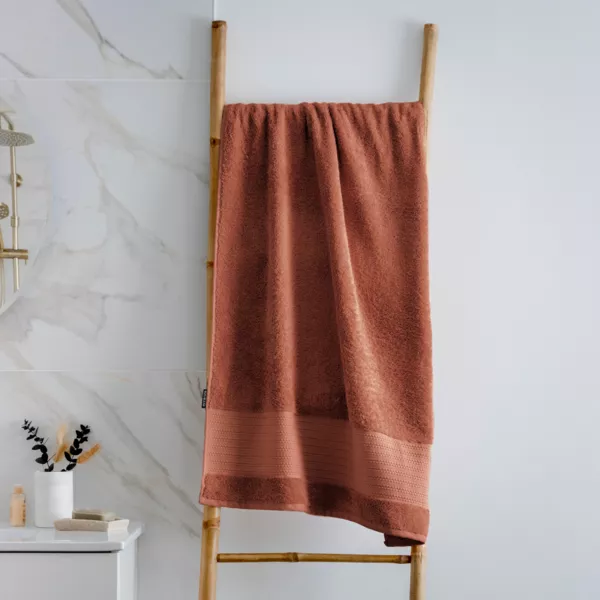 Asciugamano bagno cotone bio (70 x 130 cm) M�line Terracotta