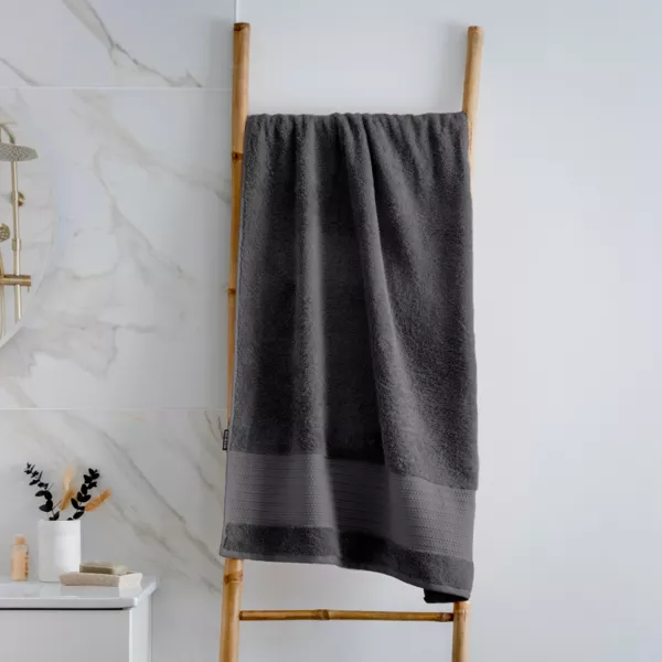 Serviette de bain coton bio (70 x 130 cm) M�line Gris orage