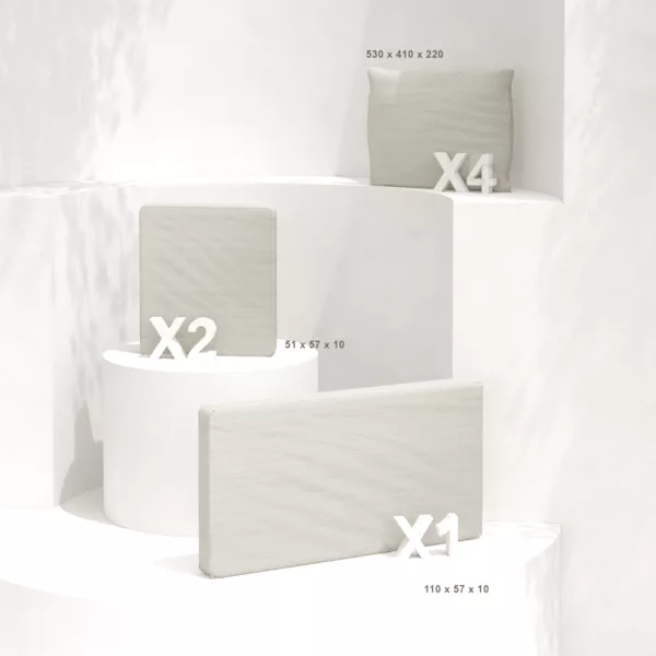 Fundas de coj�n de reemplazo para el conjunto de jard�n Calvi 4 personas - Beige jaspeado 