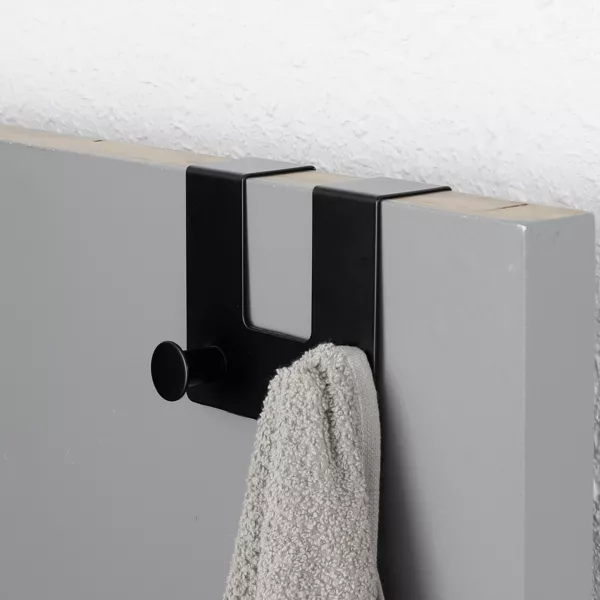 T�rhaken Metall 2 Haken (H10 cm) Schwarz