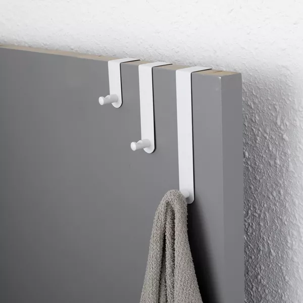 Lot de 3 pat�res de porte acier inoxydable (H7-13-19 cm) Blanc