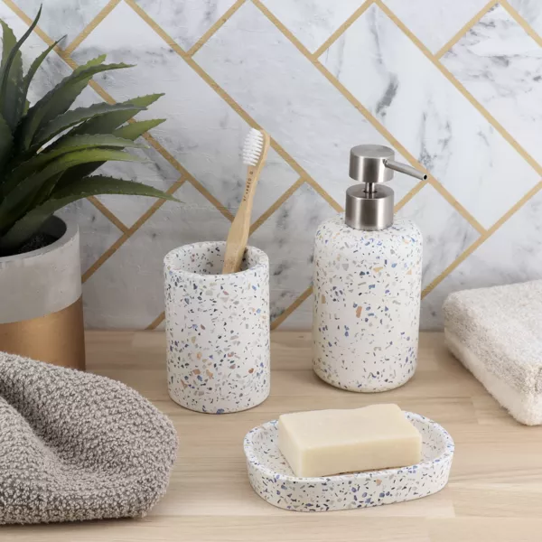 Badezimmer Set Zement Terrazzo