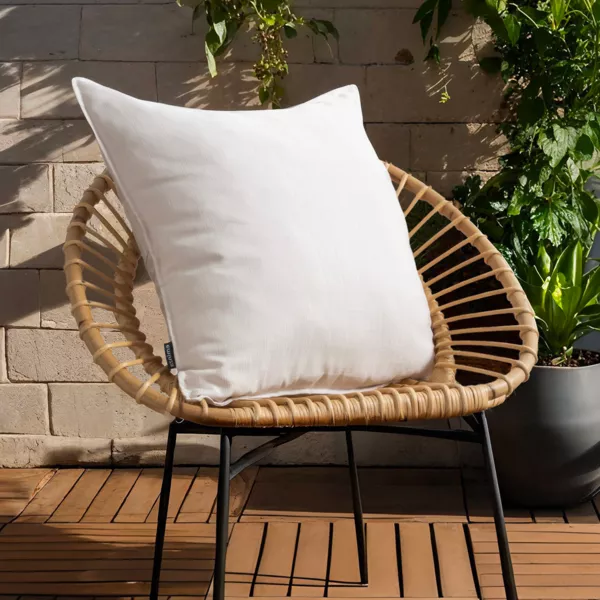 Quadratisches Kissen Outdoor (60 x 60 cm) Sunset Cremewei�