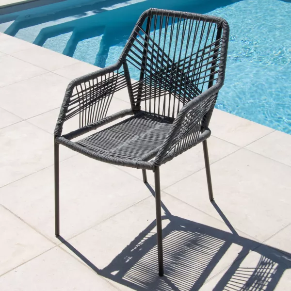 Sill�n de jard�n apilable Seville - Gris