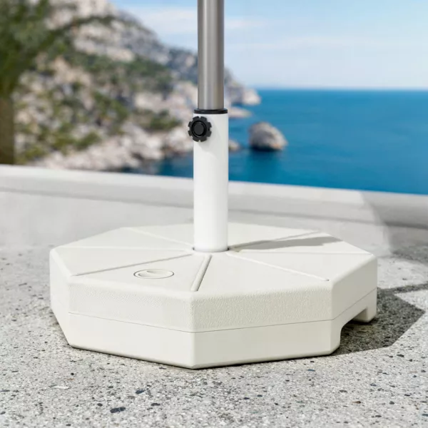 Pied de parasol universel � remplir 28L Blanc