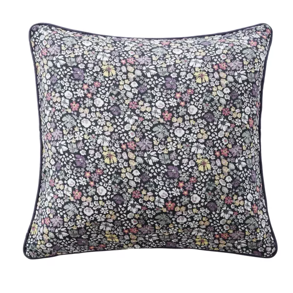 Coussin carr� gaze de coton (45 x 45 cm) Elya Violet
