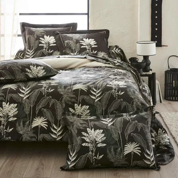 Housse de couette satin de coton (200 x 200 cm) Cayenne Noire 