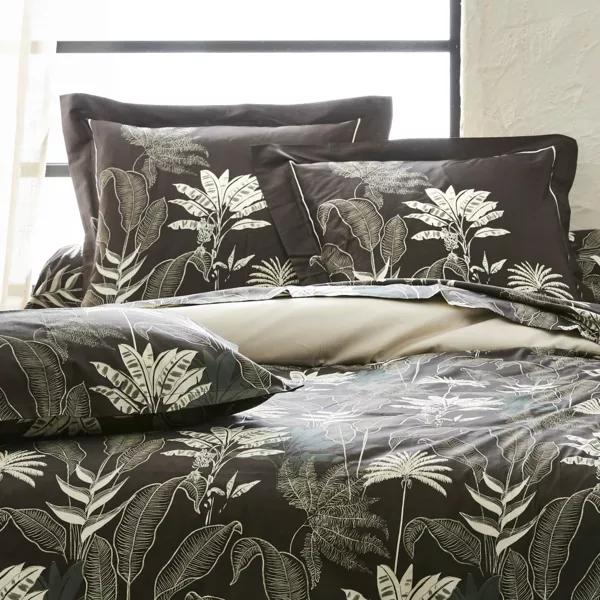 Taie d'oreiller carr�e satin de coton (65 x 65 cm) Cayenne Noire