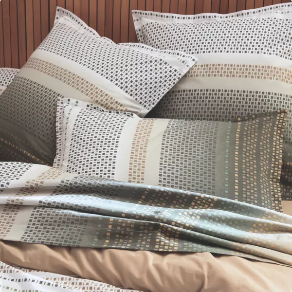 Federa cuscino letto rettangolare cotone (50 x 70 cm) Niagara Verde kaki