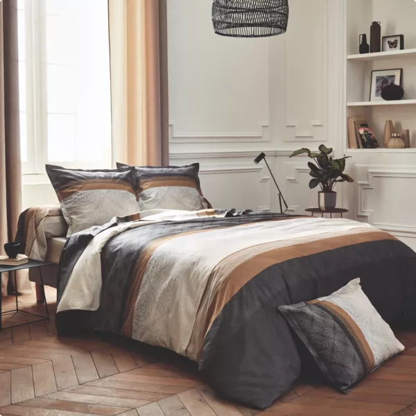 Housse de couette satin de coton (240 x 220 cm) Tiago Noire