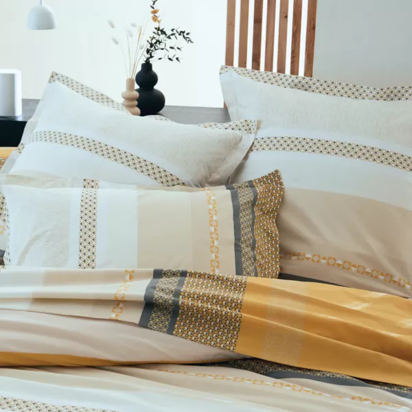 Funda de almohada rectangular en percal de algod�n (50 x 70 cm) Marlow Amarillo