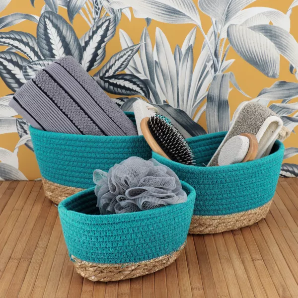 S�t med 3 opbevaringskurve (H13 cm) Timeless Caribisk Gr�n