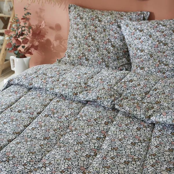 Couette imprim�e temp�r�e (140 x 200 cm) et une taie coton Malia Multicolore