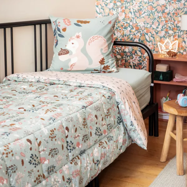 Bedrukt Dekbed kind met ��n kussensloop (140 x 200 cm) Tamia Meerkleurig