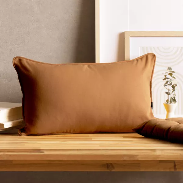 Coussin rectangulaire coton (30 x 50 cm) Pixel Camel