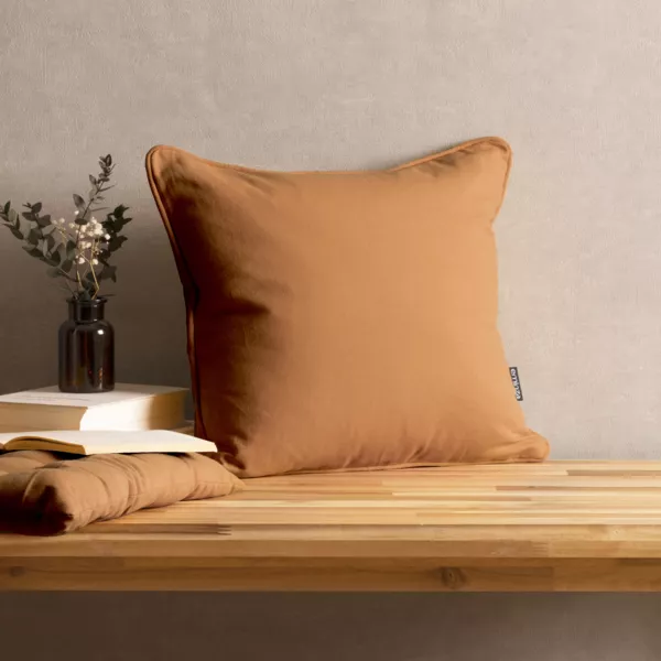 Coussin carré coton (40 x 40 cm) Pixel Camel