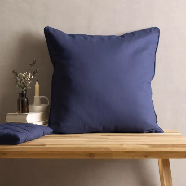 Coj�n cuadrado en algod�n (60 x 60 cm) Pixel Azul marino