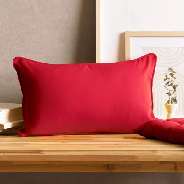 Cuscino rettangolare in cotone (30 x 50 cm) Pixel Rosso