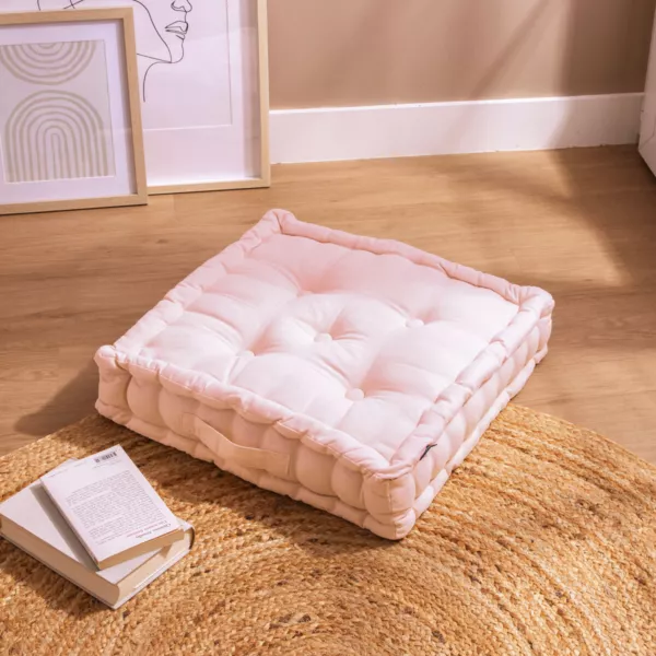 Cuscino da pavimento (50 x H10 cm) Pixel Rosa cipria