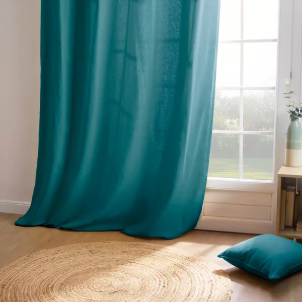 Gardin i bomuld (140 x 260 cm) Pixel Andebl�