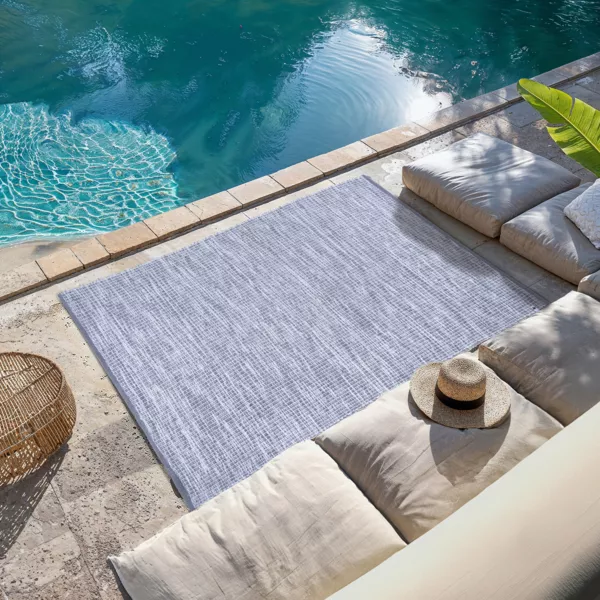 Tapis d'extérieur rectangulaire (120 x 170 cm) Bono Gris Graphite