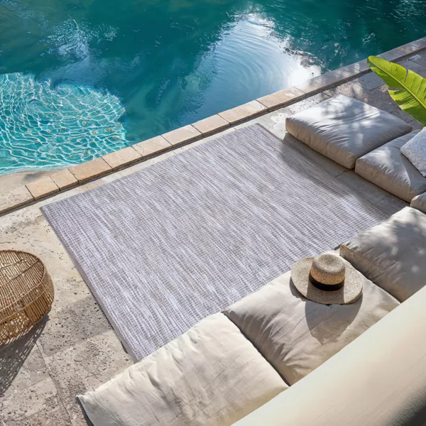 Tapis d'extérieur rectangulaire (120 x 170 cm) Bono Ficelle