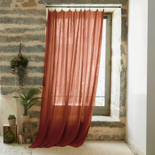Tenda garza di cotone regolabile  (140 x max 300 cm) Ga�a Terracotta