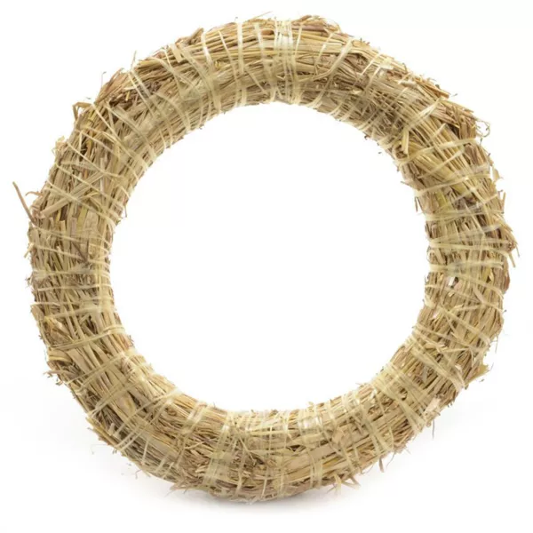 Couronne de No�l en paille (D50 cm) � d�corer 