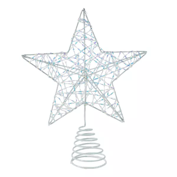 Puntale dell'albero di Natale Kily Bianco iridescente