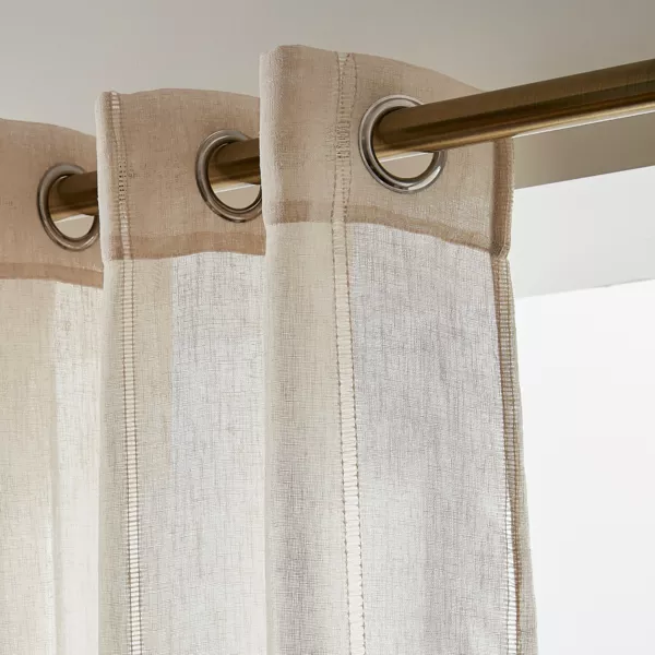 Vitrage met ringen (180 x 240 cm) L�ontine Beige