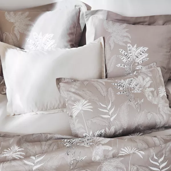 Rechteckiger Kopfkissenbezug aus Baumwoll-Satin (50 x 70 cm) Cayenne Braun