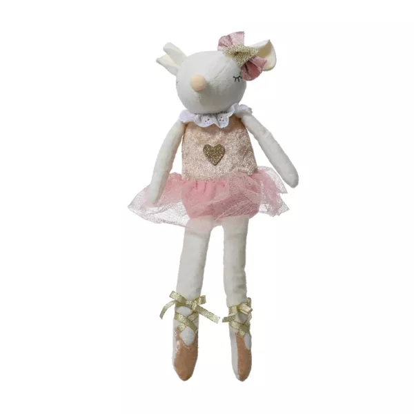 Souris de No�l (H37 cm) Salom� Danseuse ballerine P�che