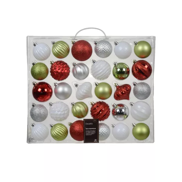  Weihnachtsbaum Dekorationsset Ag�na Gr�n, Wei� und Rot