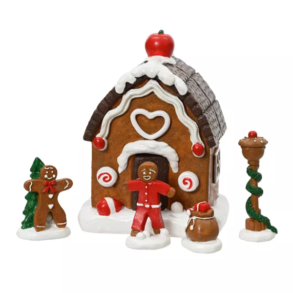 Maisonnette en Pain d'�pices (H12 cm) et Bonhommes gourmands