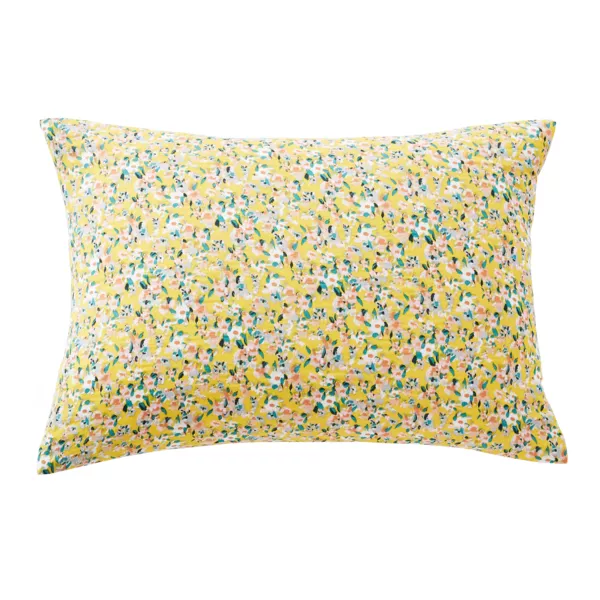 Federa per cuscino letto rettangolare in garza di cotone (50 x 70 cm) Abiga�l Giallo