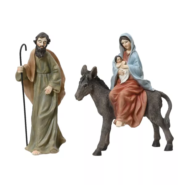 Lot de 3 santons (H19 cm) Saint-Christophe