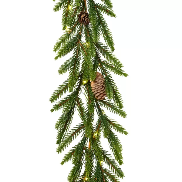 Beleuchtete Tannengirlande 50 LED (180 cm) Forest Warmwei�