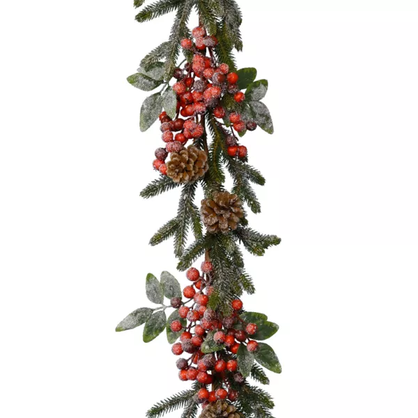 Guirlande (180 cm) Feestdag Rood Glitterend