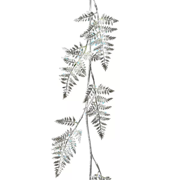 Bl�ttergirlande (120 cm) Foug�re Royale Silber